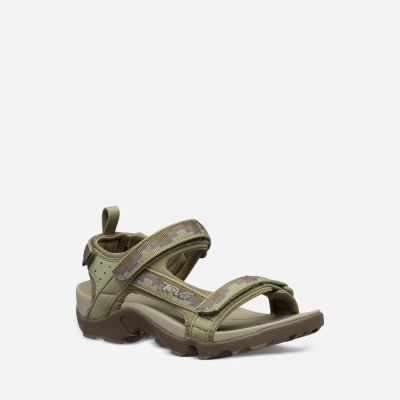 Teva Tanza - Kids' Teva Hiking Sandals - Dark Olive | India (AHZG51803)